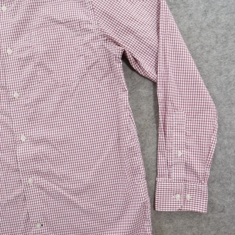 Banana Republic Shirt Mens Large Red Gingham Button Up Long Sleeve Cotton